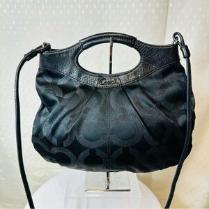 Coach Black Patterned Shoulder Bag